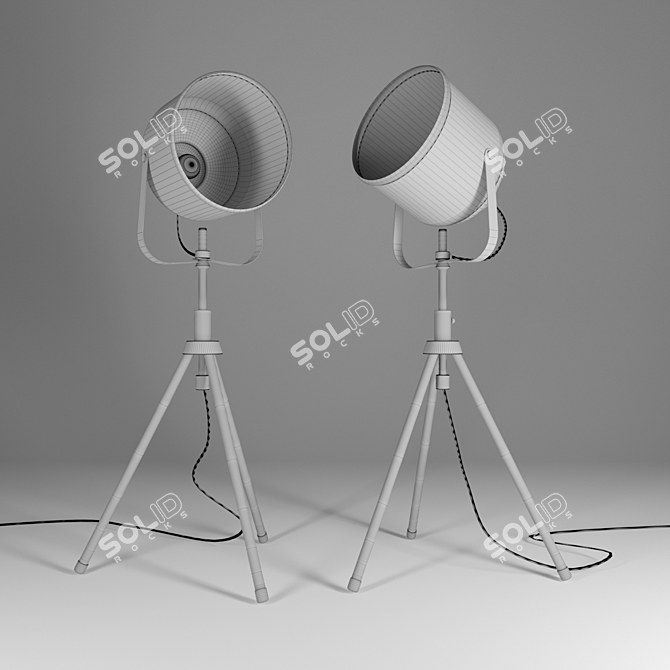 Sleek Floor Lamp Spotlights 3D model image 3