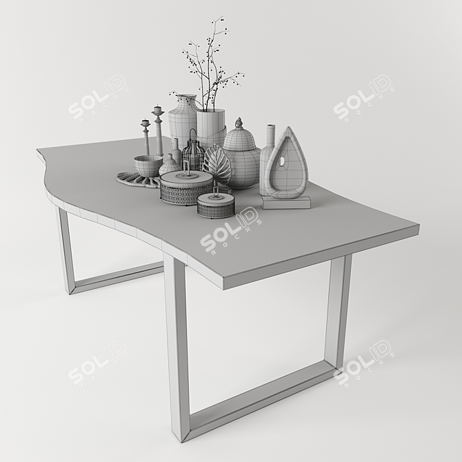 Natural Oak Twinswood Table 3D model image 3