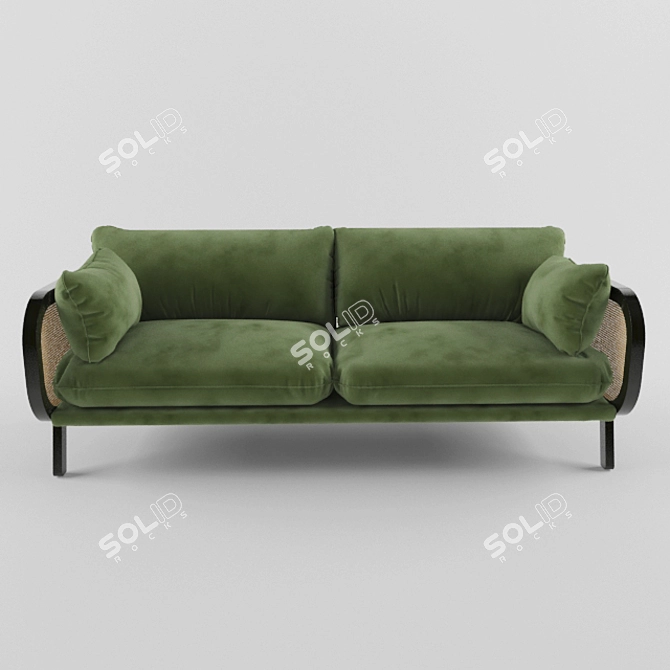 MODERN & COZY | BuzziCane Fabric Sofa 3D model image 2