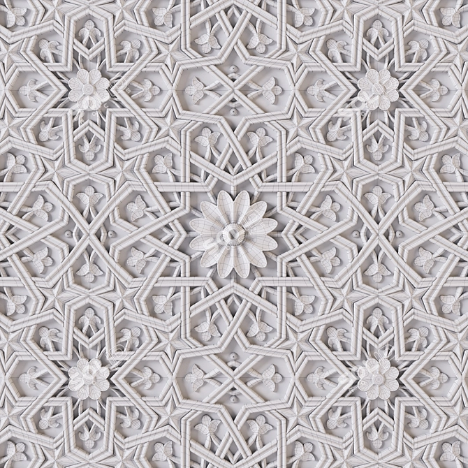 Modular Decorative Panel Set 3D model image 3