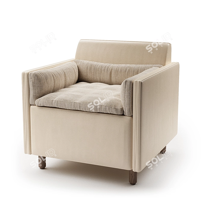 Luxury Salon Club Chair: BassamFellows 3D model image 2