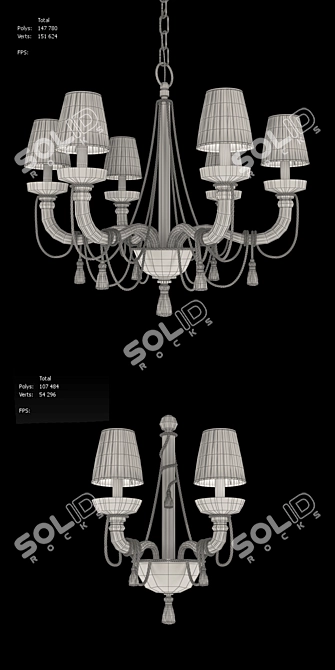 Elegant Prearo Classica Lighting Set 3D model image 3