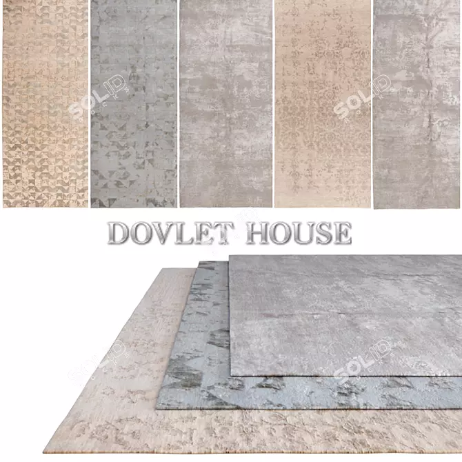 DOVLET HOUSE Carpets 5pc Set 3D model image 1