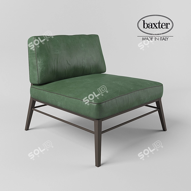 Baxter Godard Wood Armchair 3D model image 1