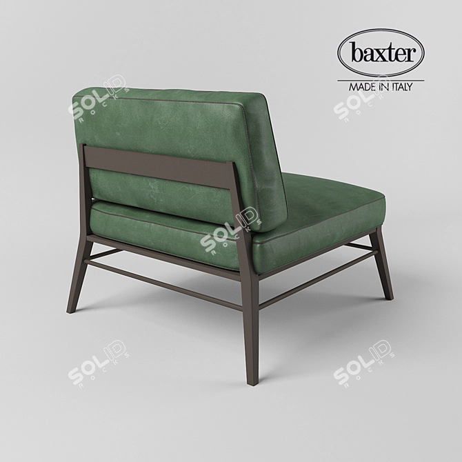 Baxter Godard Wood Armchair 3D model image 2