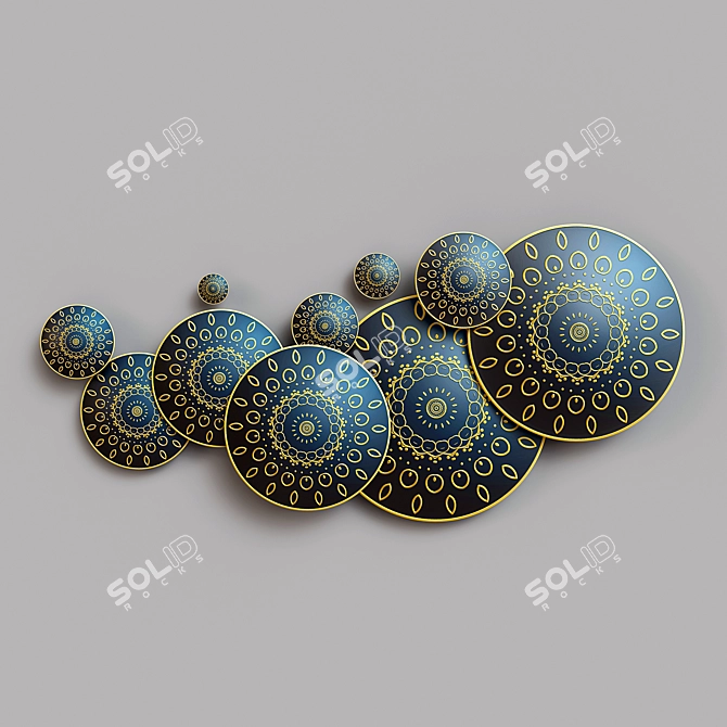 Mystical Mandala Wall Art 3D model image 1