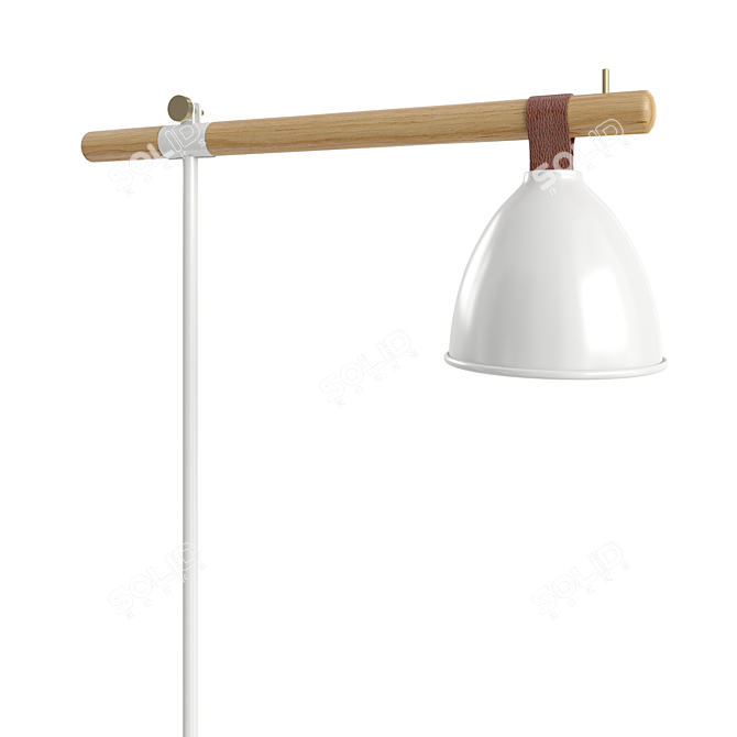 Contemporary Leather Strap Floor Lamp 3D model image 2