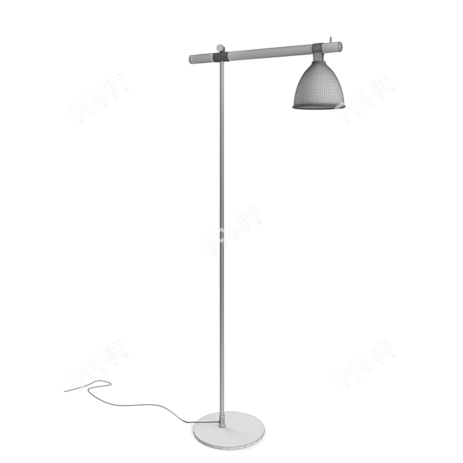 Contemporary Leather Strap Floor Lamp 3D model image 3