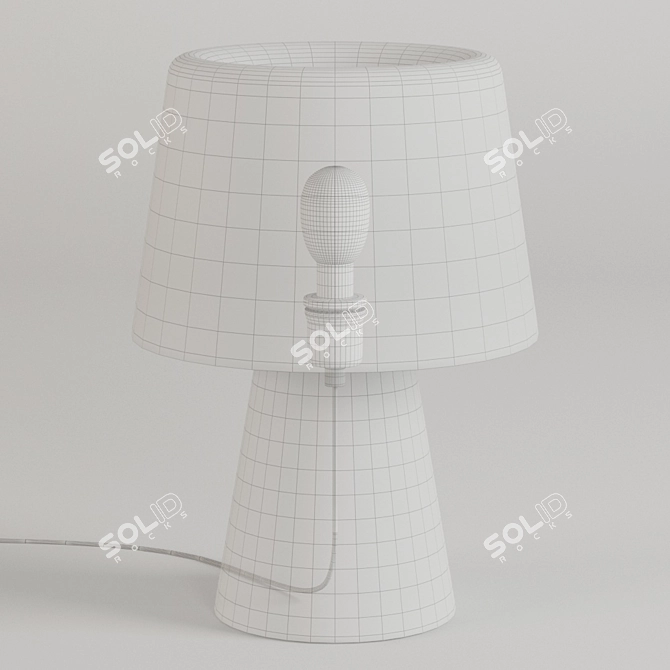 Elegant Smoke Glass Table Lamp 3D model image 2