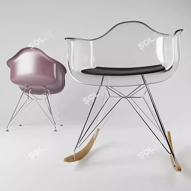 Contemporary Eames Chairs 3D model image 1