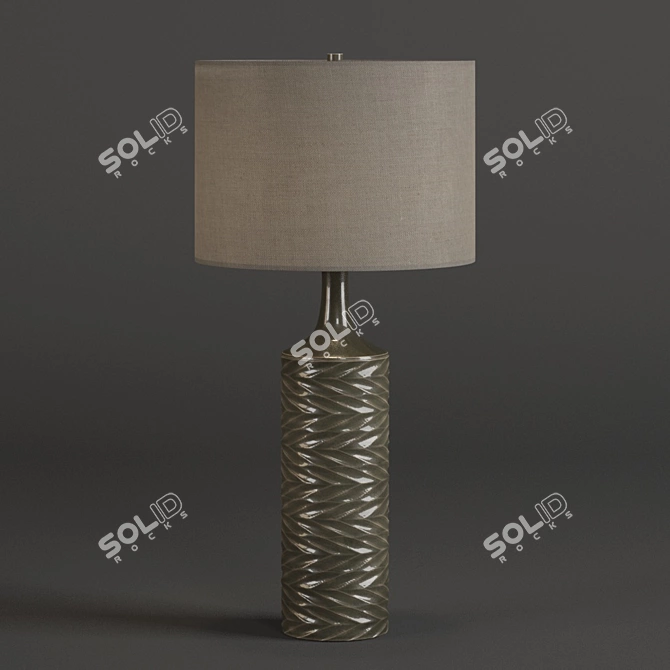 Elegant and Adjustable Desk Lamp 3D model image 1
