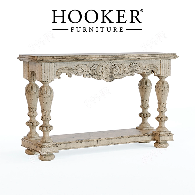 Elegant Sanctuary Console Table 3D model image 1