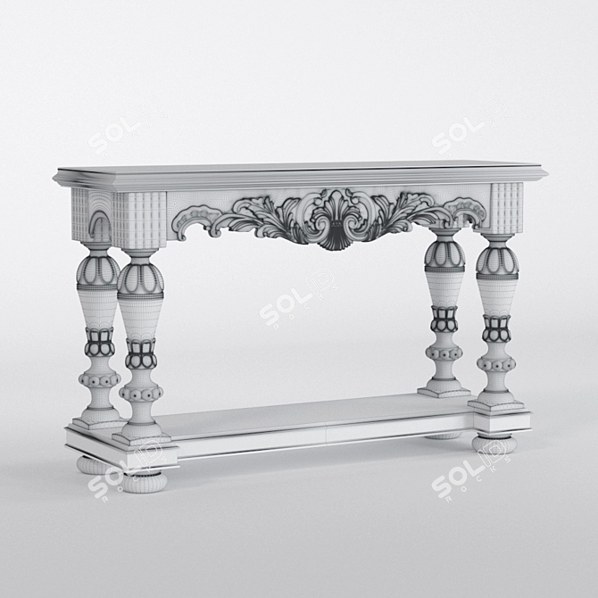 Elegant Sanctuary Console Table 3D model image 2