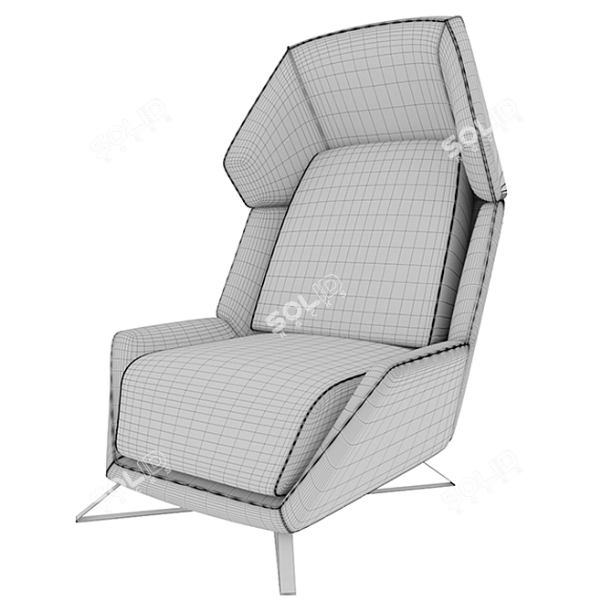 Elegant Jilth Armchair: Romanian Craftsmanship 3D model image 3