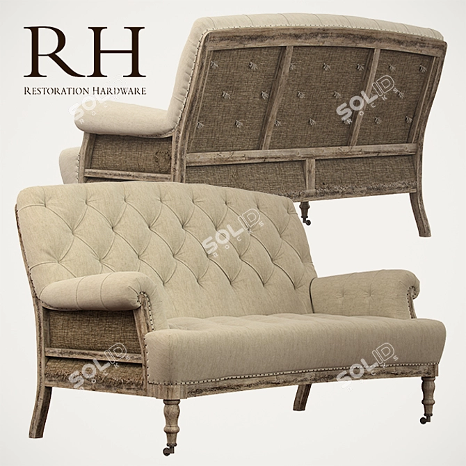 Elegant Napoleon Sofa Set 3D model image 1