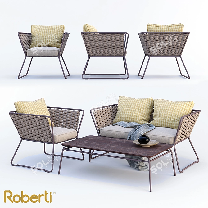 Portofino Garden Furniture Set 3D model image 1