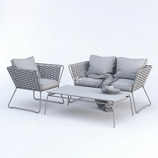 Portofino Garden Furniture Set 3D model image 2