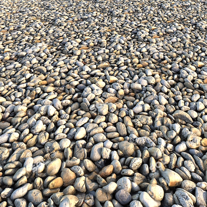 High-Quality Gravel Textures - 3D Model 3D model image 1