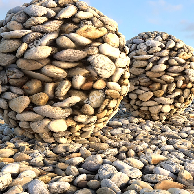 High-Quality Gravel Textures - 3D Model 3D model image 2