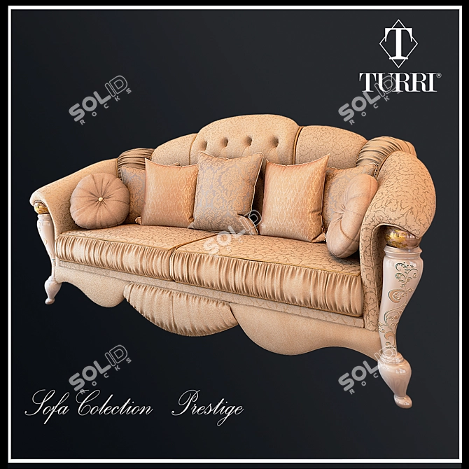 Luxury TURRI Sofa Collection 3D model image 1