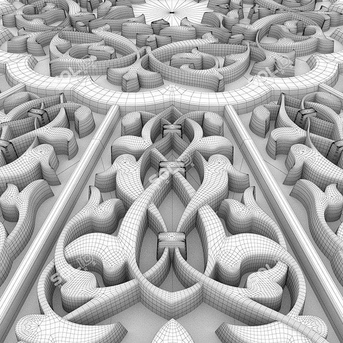 Arabesque: Interior Artistry 3D model image 3