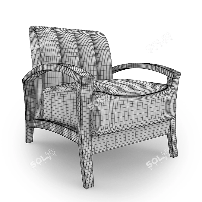Modern Mid-Century Enamor Armchair 3D model image 3