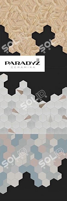 [Translation: Tile Paradyz Esagon]

 Stylish Hexagonal Tiles by Paradyz 3D model image 2