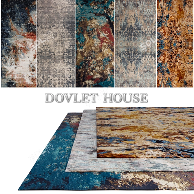 Luxurious Carpets Collection by DOVLET HOUSE 3D model image 1