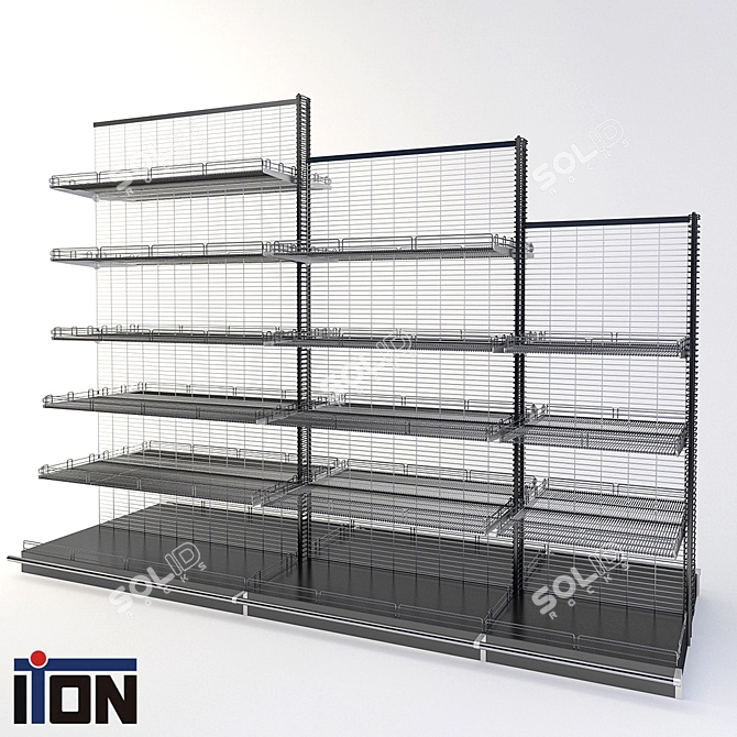 Versatile Iton Shelving System 3D model image 2