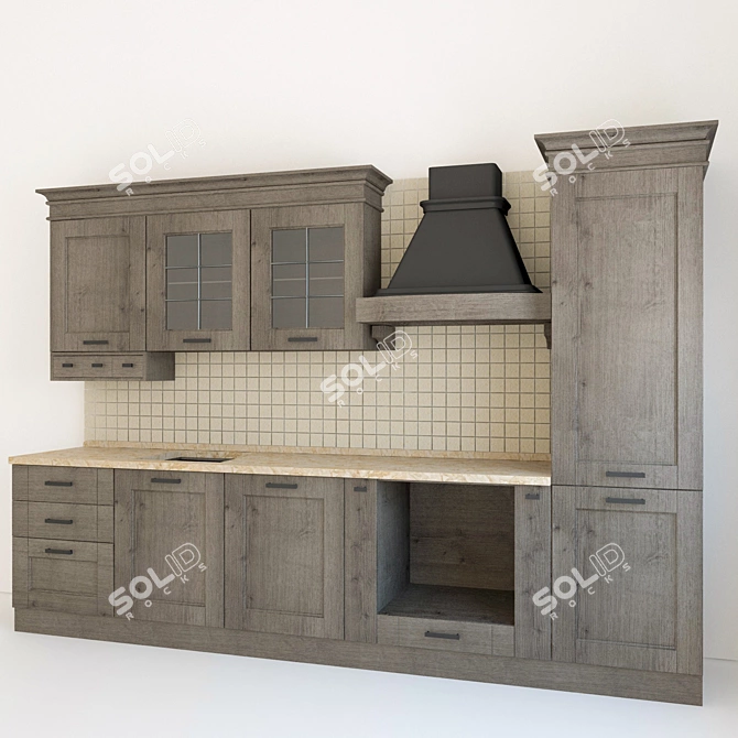 Edelform Straight Kitchen - 3300 Size 3D model image 2