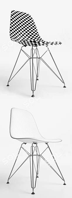 Eames DSR Wood Chairs: Iconic Design, Superior Craftsmanship 3D model image 3