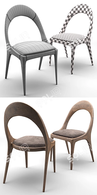 Elegant Sharon Chair for Modern Spaces 3D model image 2