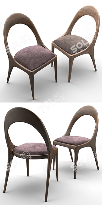 Elegant Sharon Chair for Modern Spaces 3D model image 3