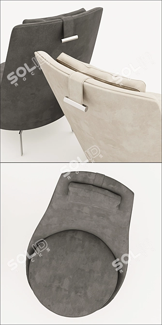 Sleek Armchairs: GUSCIOALTO, GUSCIOALTO SOFT 3D model image 2