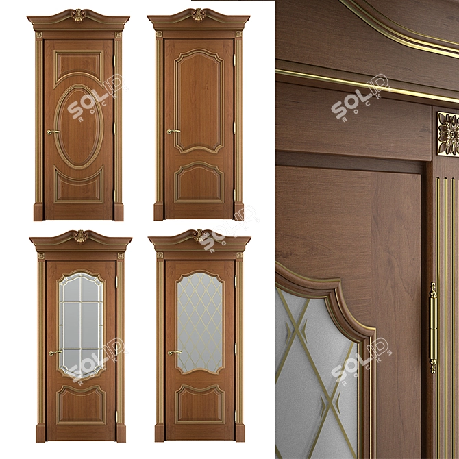 Amaliya Massivstyle Interior Door 03 3D model image 1