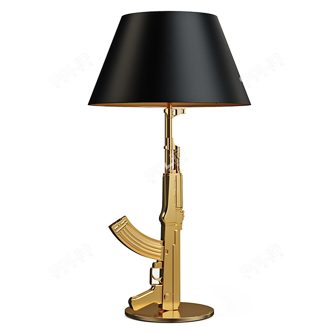 Sleek Gun Lamp for Modern Ambiance 3D model image 1