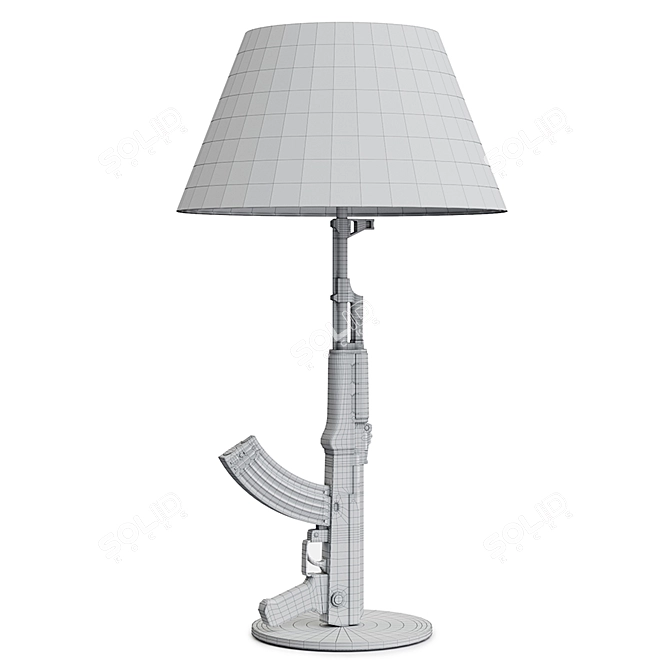 Sleek Gun Lamp for Modern Ambiance 3D model image 3