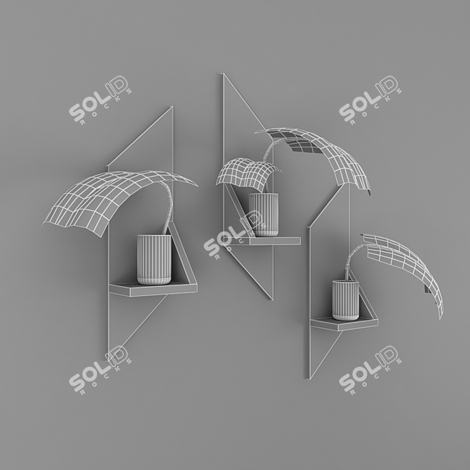 Rustic Wood Wall Sconces 3D model image 3