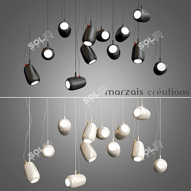 Sleek Kingston Pendant Lamp 3D model image 1