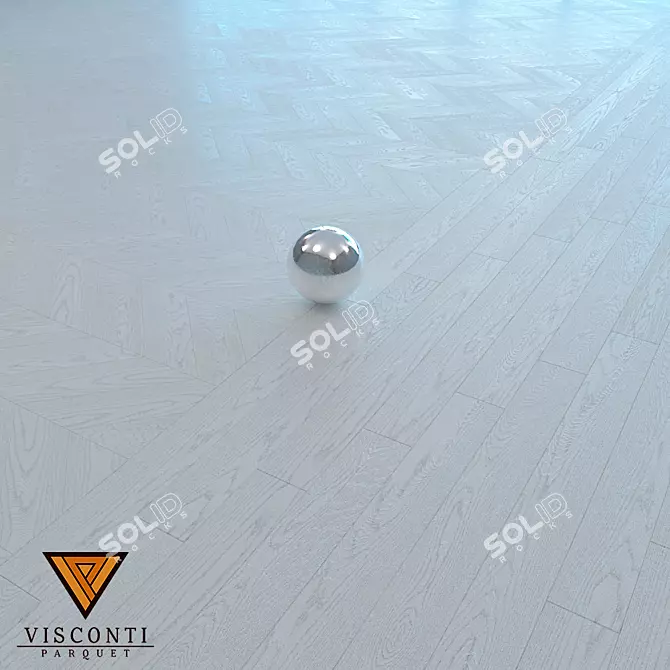 Visconti Parquet: French Christmas Tree Flooring 3D model image 1