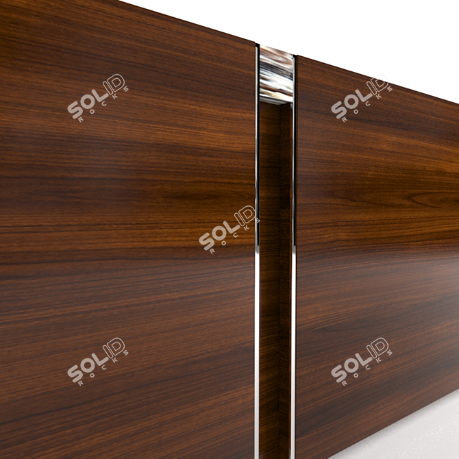 Stylish Dresser with Mirror 3D model image 2