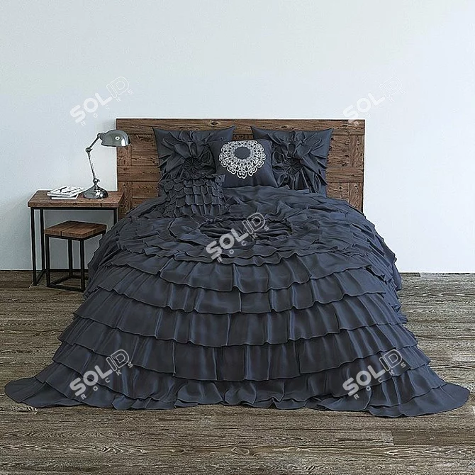 Scandi-Chic Avondale Bedding Set 3D model image 1