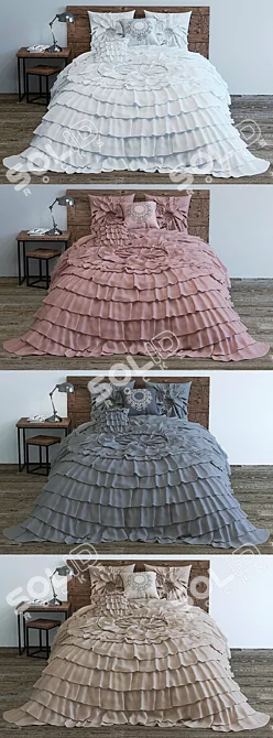 Scandi-Chic Avondale Bedding Set 3D model image 3