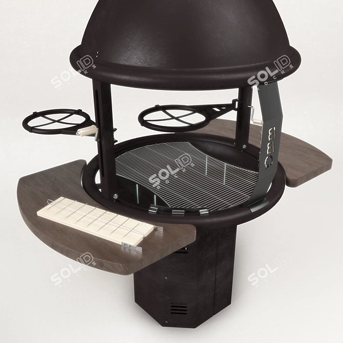 Tundra Grill BBQ: Finnish Wood and Charcoal Barbecue 3D model image 3