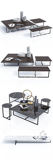 Modern Baxter Icaro Tables - Stunning and Functional Set 3D model image 2