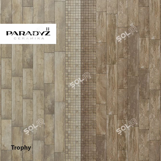 Paradyz Trophy: Elegant Beige and Brown Tiles 3D model image 1