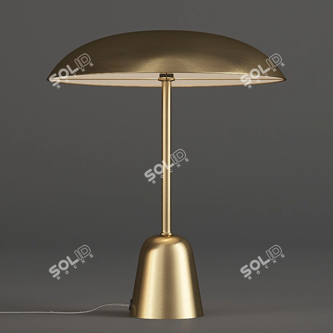 Satin Brass LED Table Lamp 3D model image 1