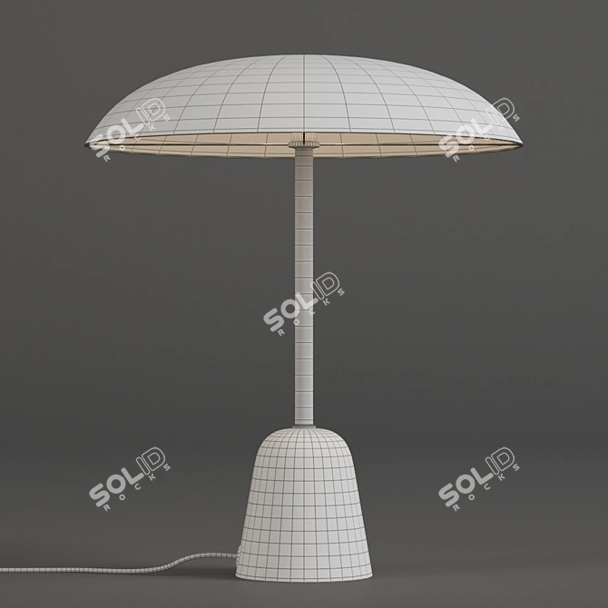 Satin Brass LED Table Lamp 3D model image 2