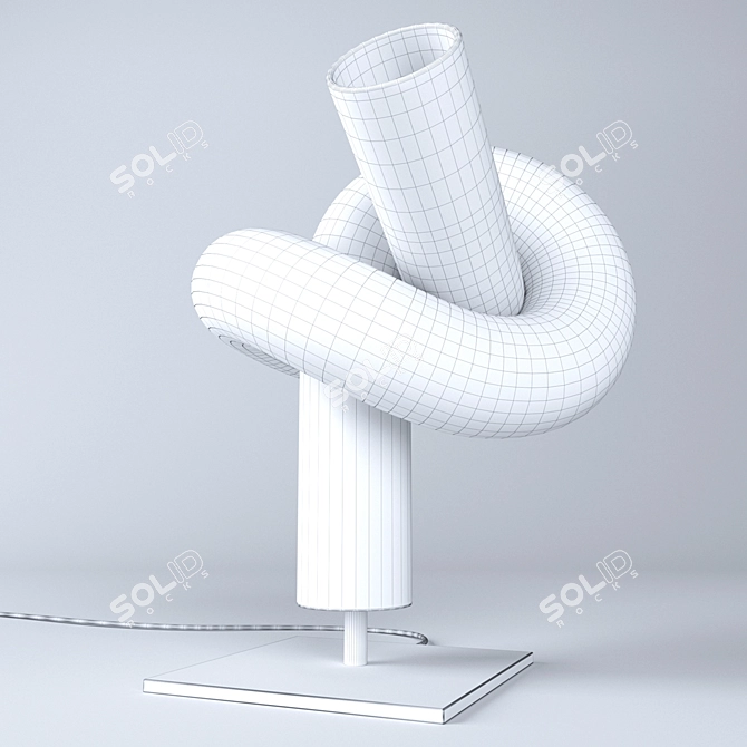 Designer Knot Pendant Light 3D model image 3