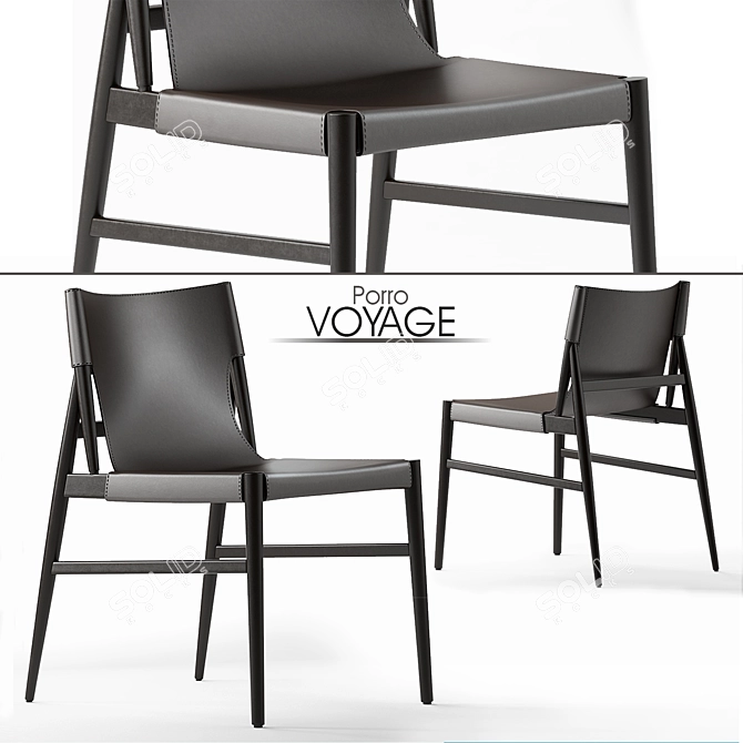 Elegant Voyage Chair by Porro 3D model image 1